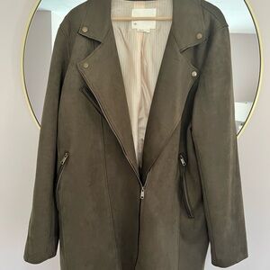 Anthropologie Olive Trench Coat